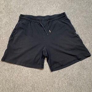 NADS Commando Shorts Mens XL Black Lounge Sleep Pockets Drawstring Cotton